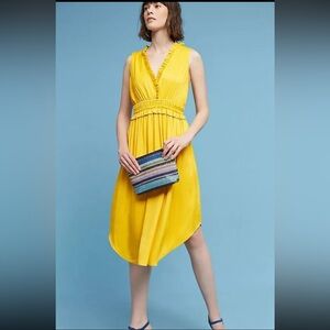 NWT Anthropologie La Habana Dress by Maeve, M, Summer Mango pop Color